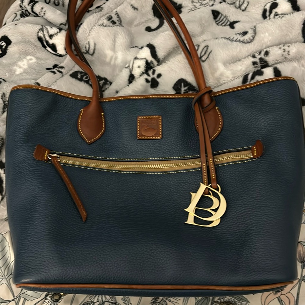 Navy Dooney and Burke bag